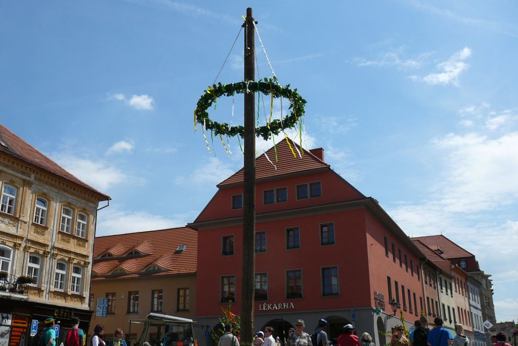 Zavěšená klobása na chmelové májce (8. 5. 2015). | Foto: J. Ježek Foto: J. Ježek