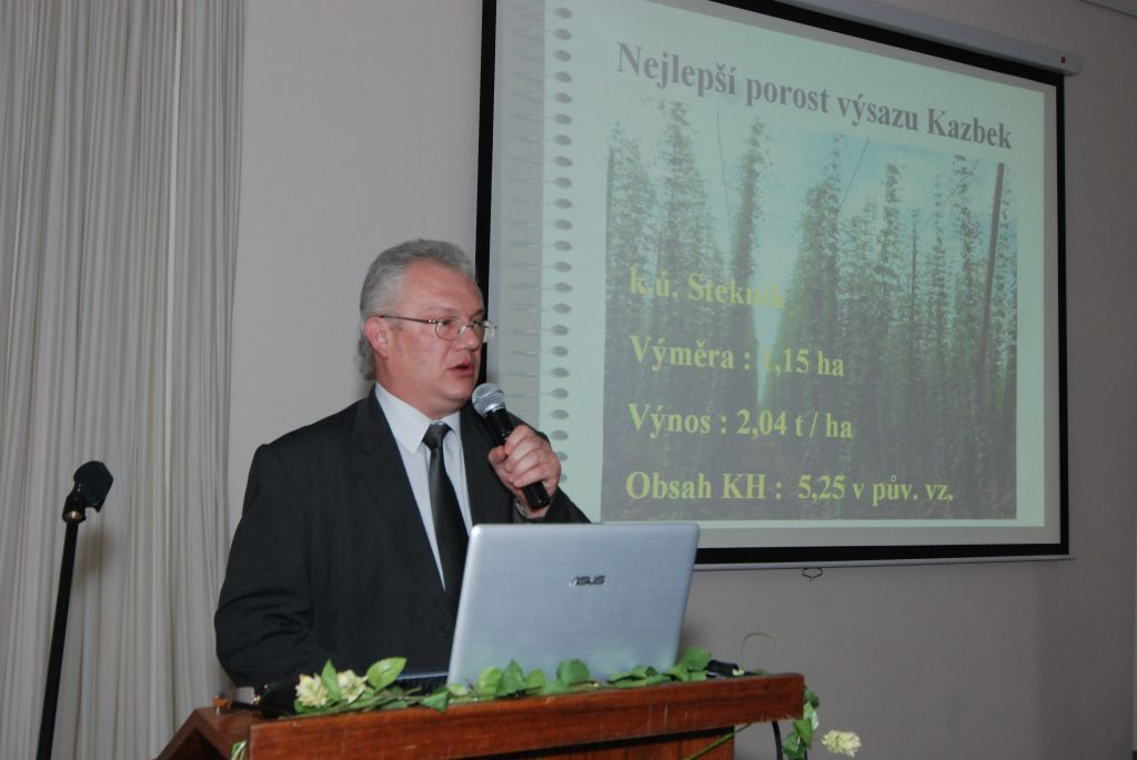 Miroslav Brynda z oddělení agrotechniky CHI na chmelařském kongresu (Senohraby, 27. 1. 2016). | Foto: M. Vokřál (Agriprint s. r. o.) Foto: M. Vokřál (Agriprint s. r. o.)