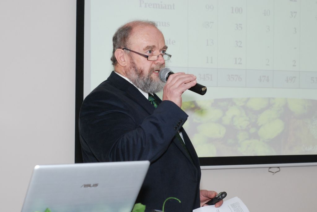 Ing. Luboš Hejda, předseda Svazu pěstitelů chmele ČR, na chmelařském kongresu (Senohraby, 27. 1. 2016). | Foto: M. Vokřál (Agriprint s. r. o.) Foto: M. Vokřál (Agriprint s. r. o.)