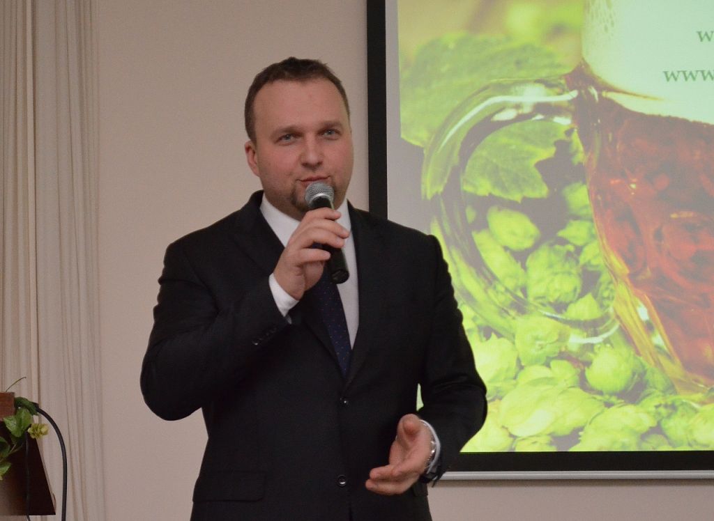 Ministr zemědělství, Ing. Marian Jurečka, na chmelařském kongresu (Senohraby, 27. 1. 2016). | Foto: M. Brynda Foto: M. Brynda