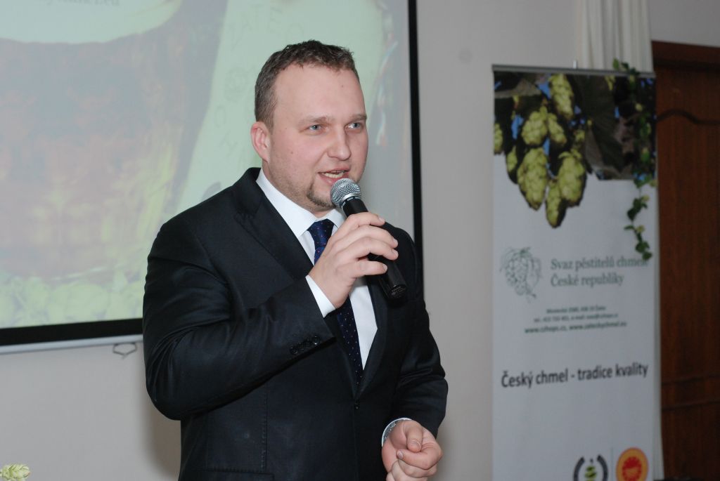 Ministr zemědělství, Ing. Marian Jurečka, na chmelařském kongresu (Senohraby, 27. 1. 2016). | Foto: M. Vokřál (Agriprint s. r. o.) Foto: M. Vokřál (Agriprint s. r. o.)