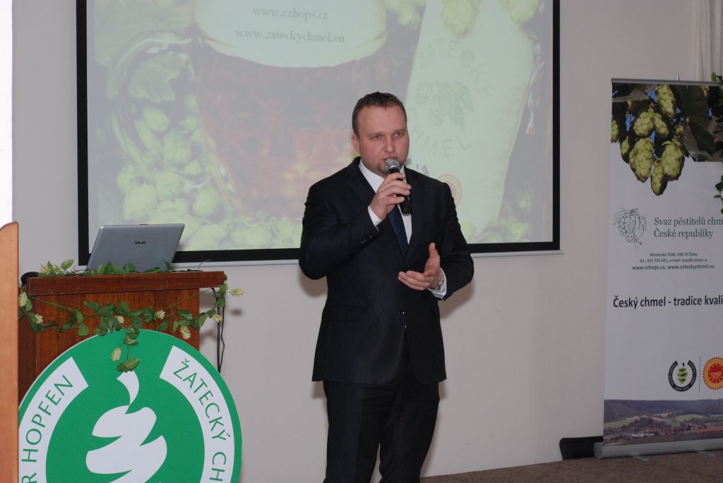 Ministr zemědělství, Ing. Marian Jurečka, na chmelařském kongresu (Senohraby, 27. 1. 2016). | Foto: M. Vokřál (Agriprint s. r. o.) Foto: M. Vokřál (Agriprint s. r. o.)