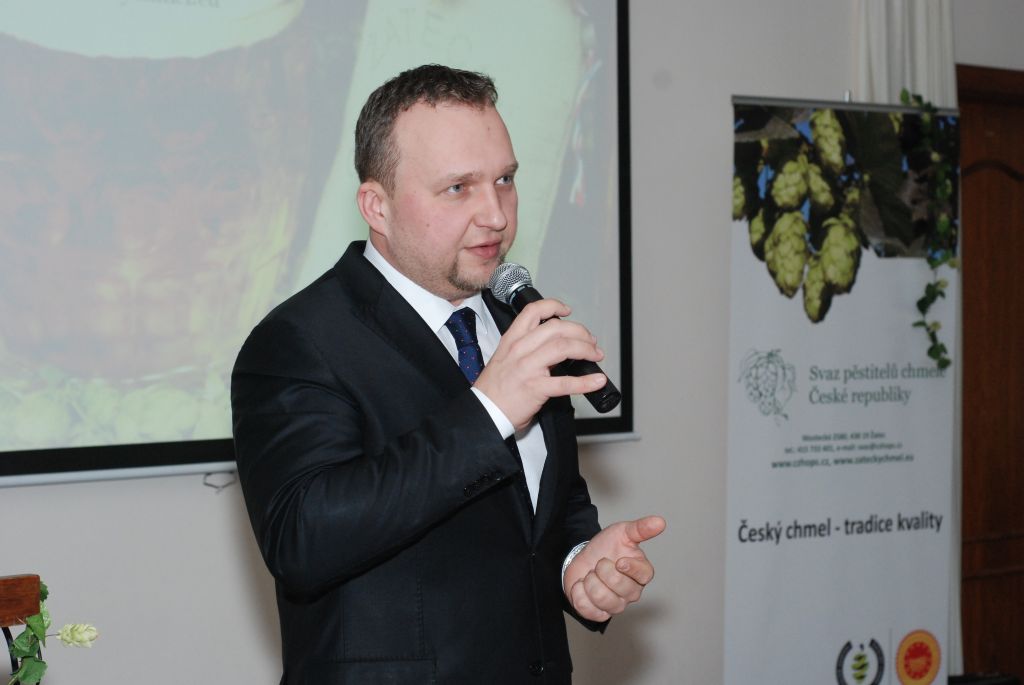 Ministr zemědělství, Ing. Marian Jurečka, na chmelařském kongresu (Senohraby, 27. 1. 2016). | Foto: M. Vokřál (Agriprint s. r. o.) Foto: M. Vokřál (Agriprint s. r. o.)
