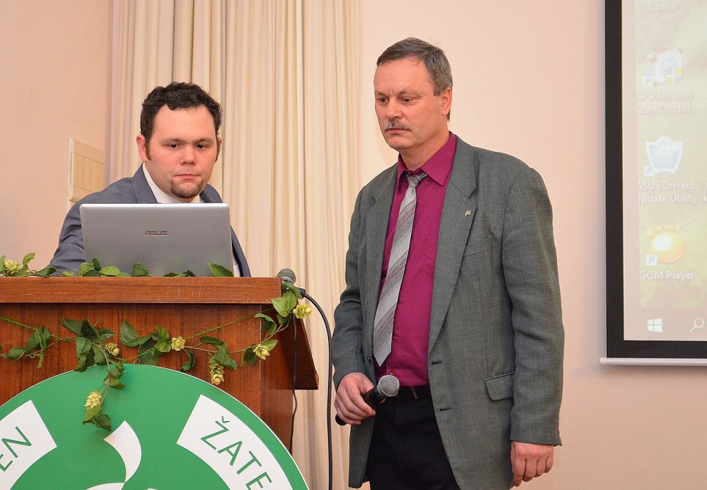 Ing. Vladimír Barborka, vedoucí Oddělení chmele ÚKZÚZ, na chmelařském kongresu (Senohraby, 27. 1. 2016). | Foto: M. Brynda Foto: M. Brynda