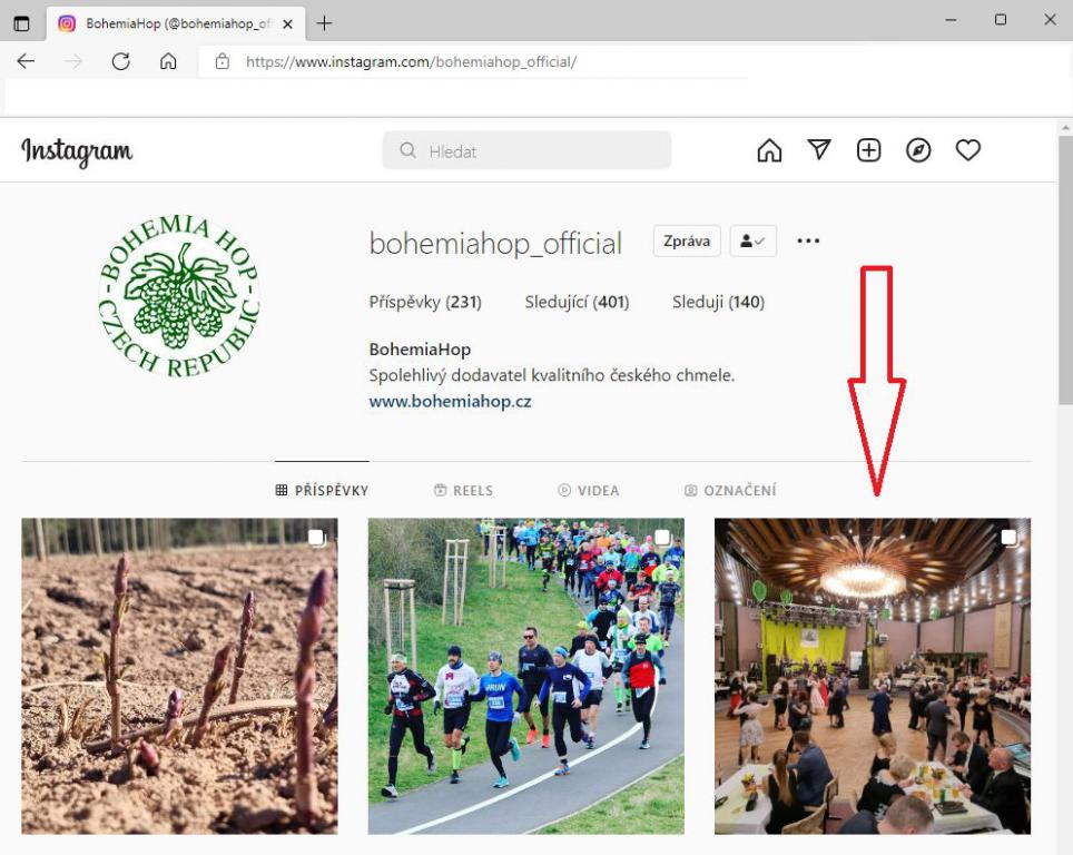 Fotografie ke shlédnutí na Instagramu Bohemia Hop, a.s. (přetisk obrazovky k 13. 4. 2022). | Zdroj: Instagramový účet "bohemiahop_official" Zdroj: Instagramový účet "bohemiahop_official"